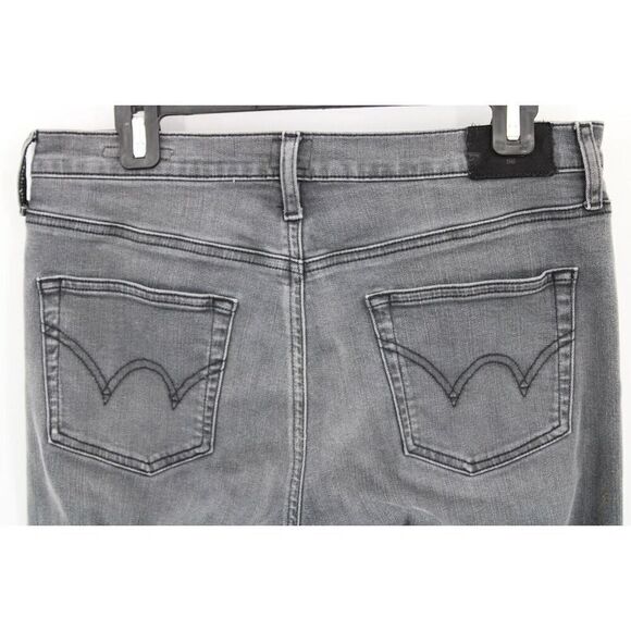 EDWIN ELIN CROP STRAIGHT JEANS Women's Size 29 KNIGHT RYDER GREY WASH - Picture 6 of 8